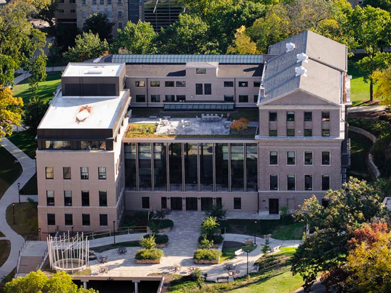 Bird's eye view of Wisconsin Center for Education Research building.